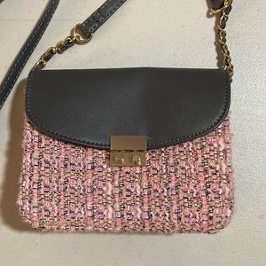 Icing Small Pink Tweed, Crossbody purse,